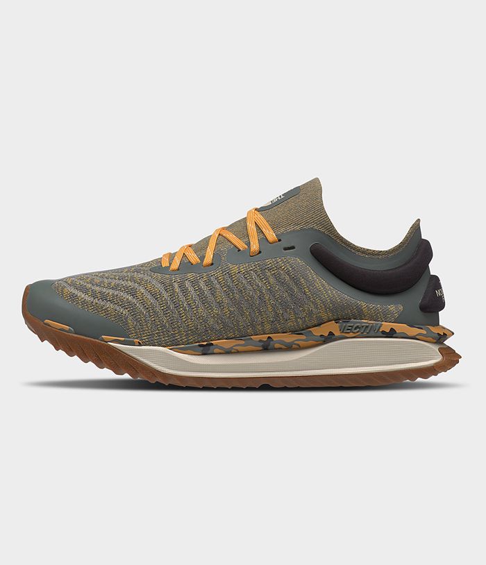 The North Face Mens Hiking Shoes VECTIV Escape Knit EP 891XRZGJN - Green/Black